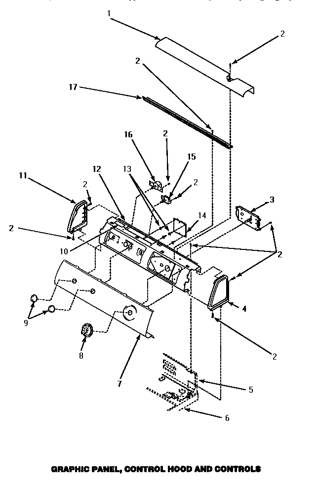 Graphic panel, control hood & controls