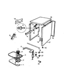 Cabinet/heating element/filter parts