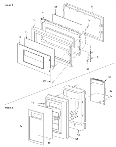 Door and control panel