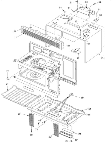 Outer case, rack, lights and filters