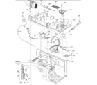 Amana MVH150W-P1323202M blower motor, air duct and latch assy diagram
