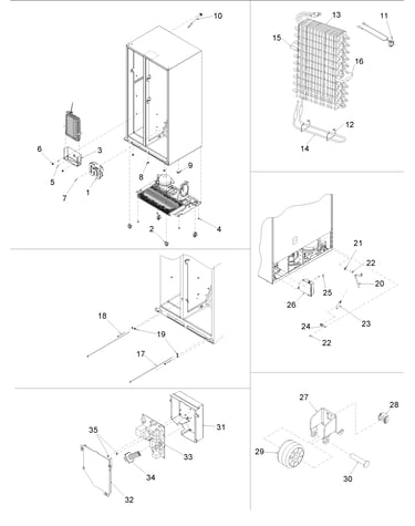 Evap assy, drier & rollers