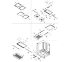 Kenmore Elite 59672284200 refrigerator shelving diagram