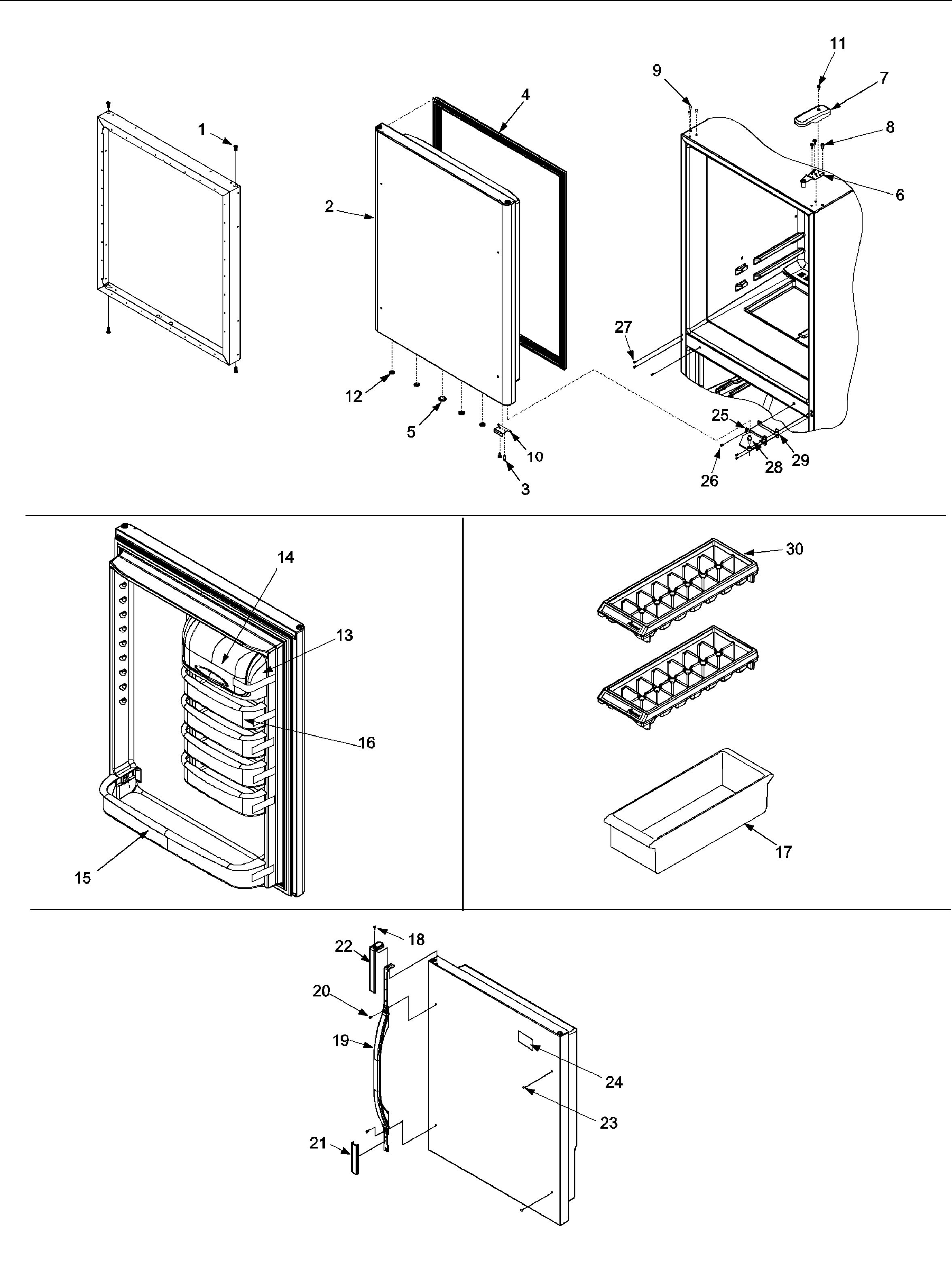 Refrigerator door