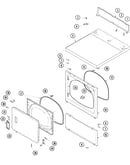 Door, front, access and top panels