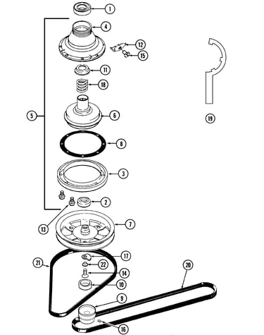 Clutch, brake & belts (lat8904aam & lat6