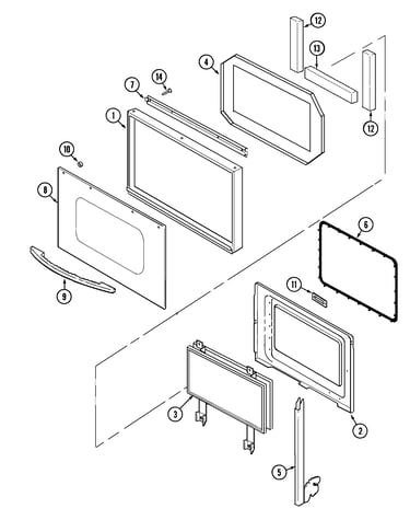 Door (mew6530bab/baq/baw)