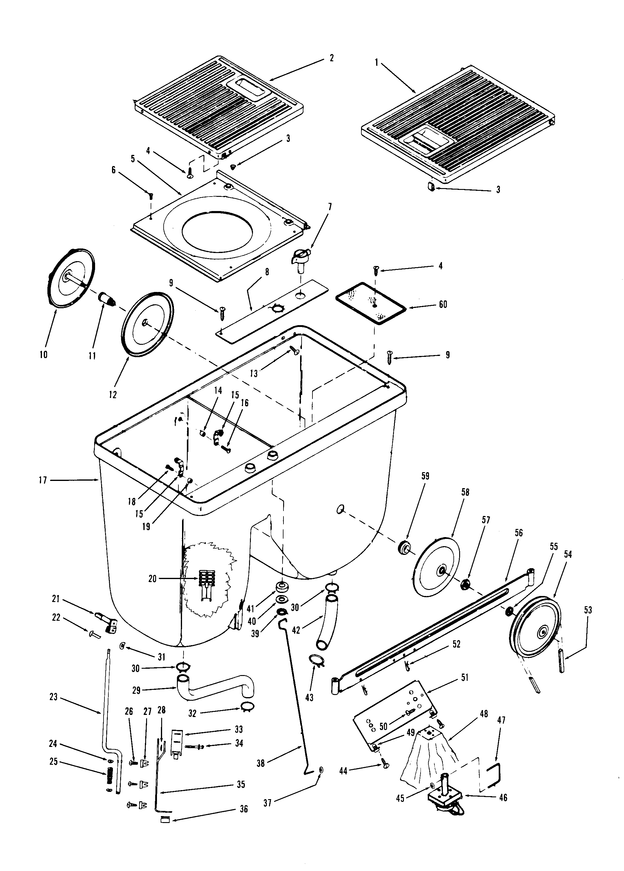 Pump, hoses, microswitch, bearings