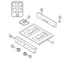 Magic Chef 31001PAW top assembly diagram