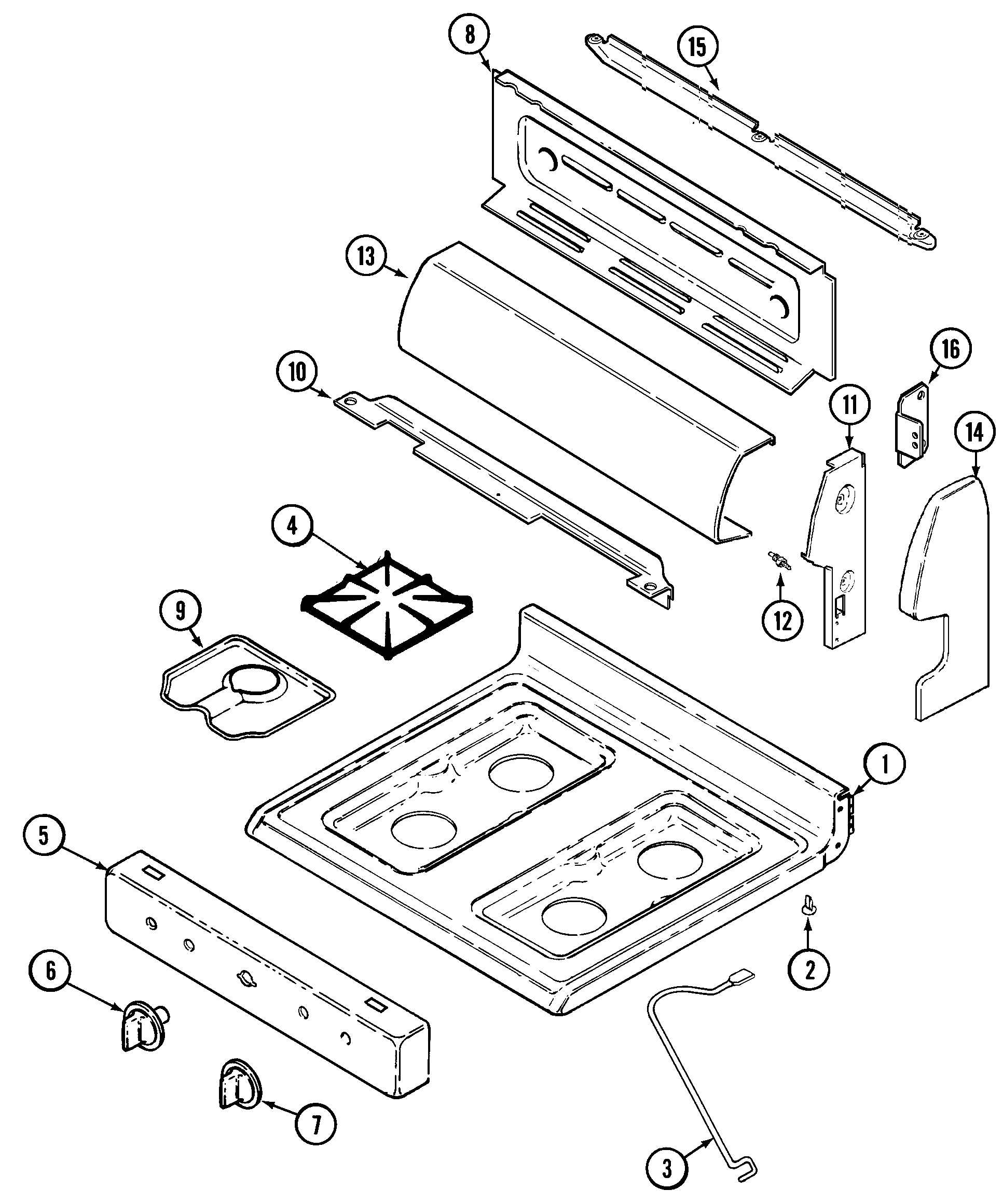 Control panel/top assembly