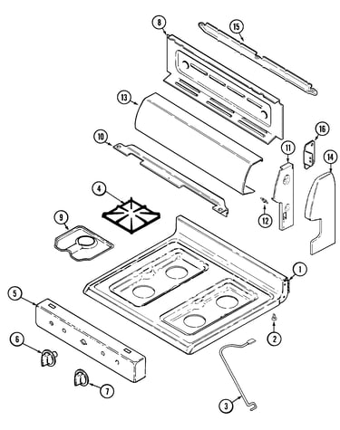 Control panel/top assembly