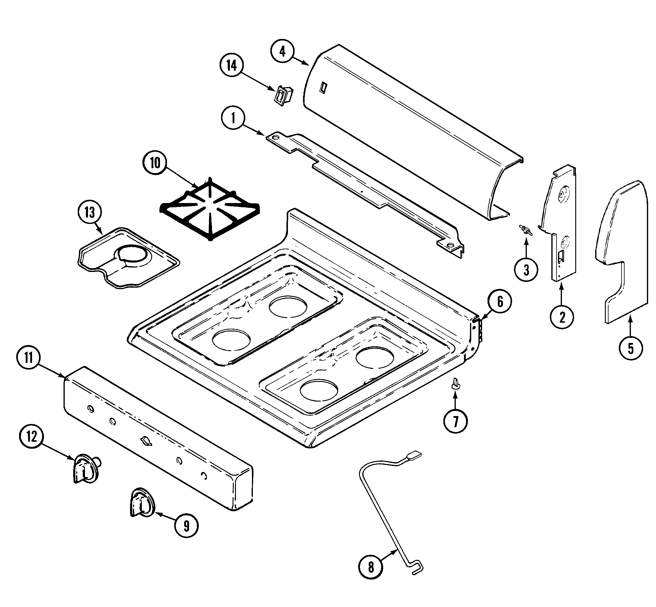Control panel/top assembly