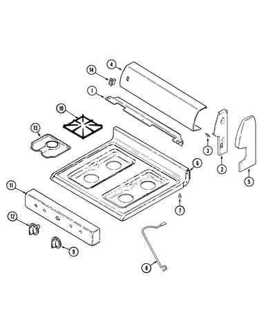 Control panel/top assembly