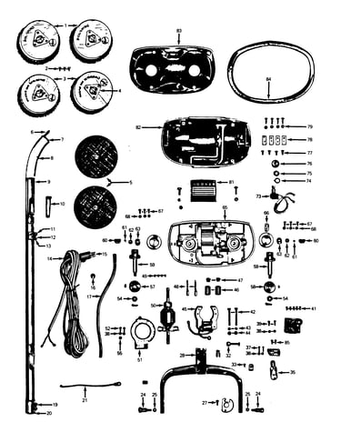 Motor assembly, handle, brushes_pads,