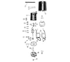 Hoover 2610 motor assembly, motorhousing diagram