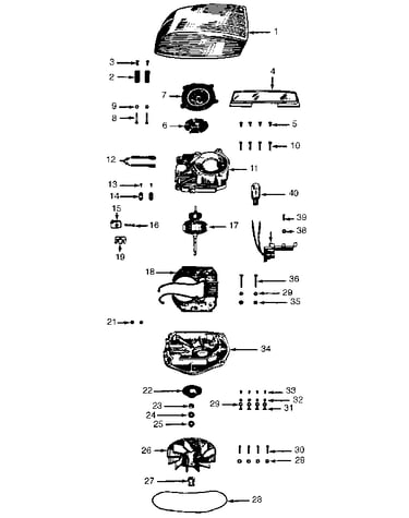 Motor assembly, hood