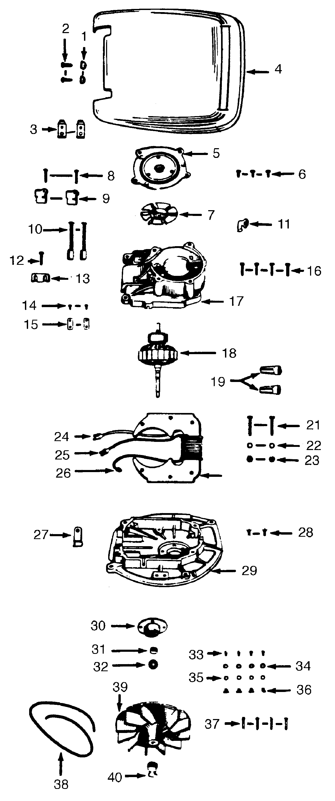 Motor assembly, hood