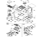 Amana TSI25TE-P1308101WE interior cabinet and drain block assy diagram