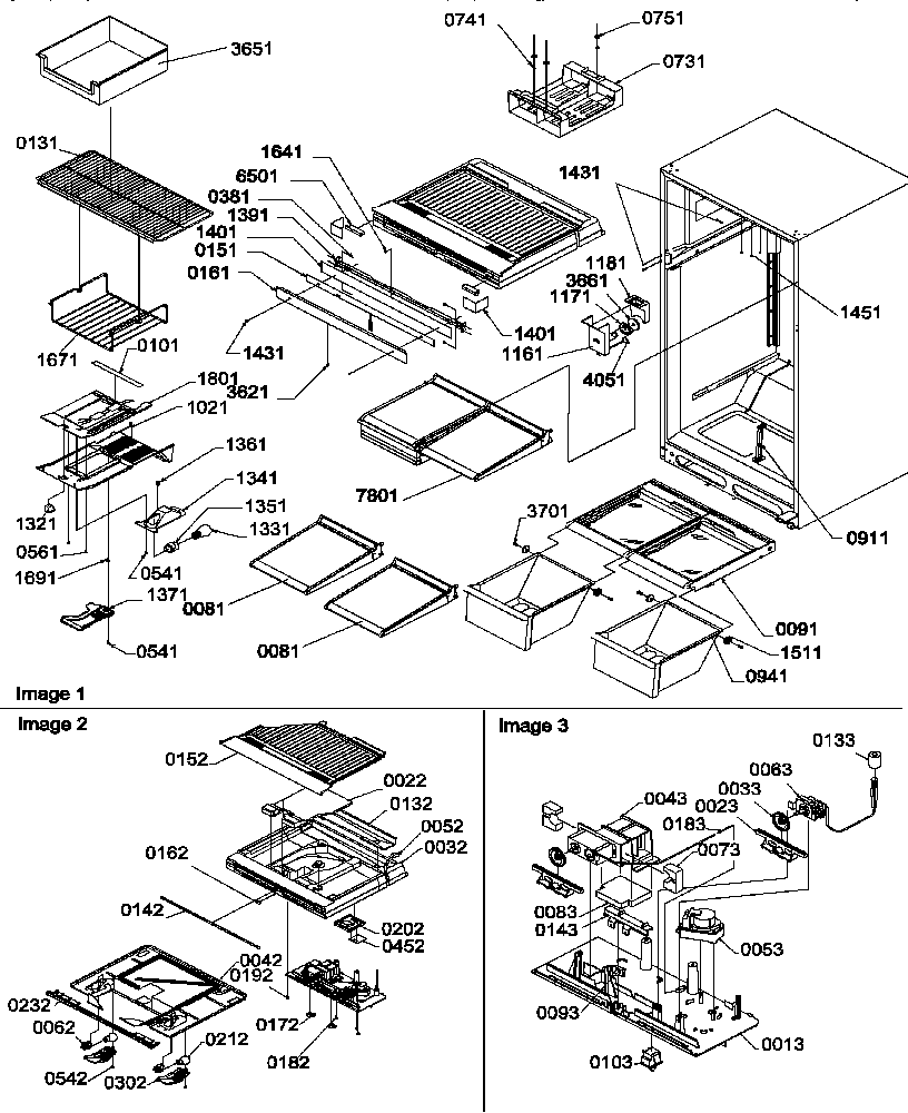 Interior cabinet and drain block assy