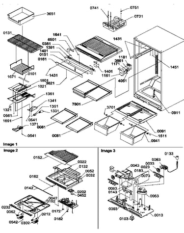 Interior cabinet and drain block assy