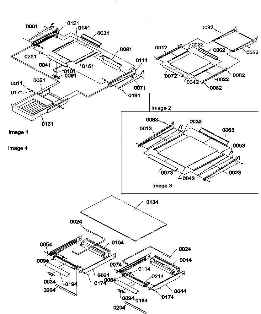 Shelving assemblies