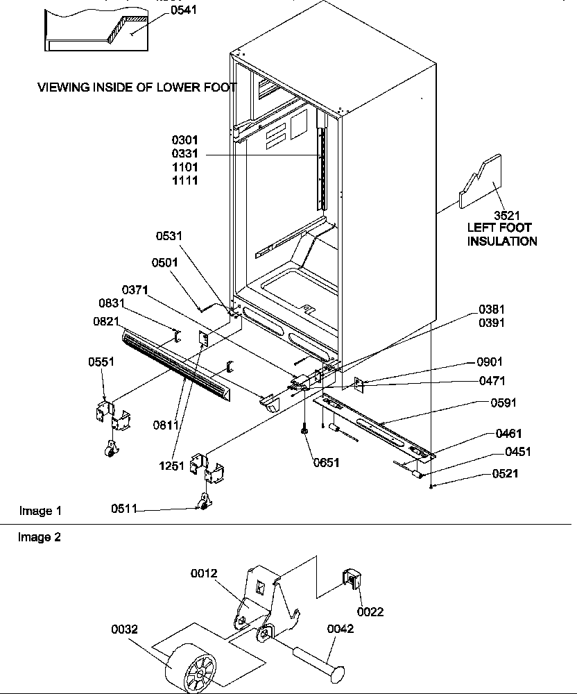 LADDERS, LOWER CABINET AND ROLLERS