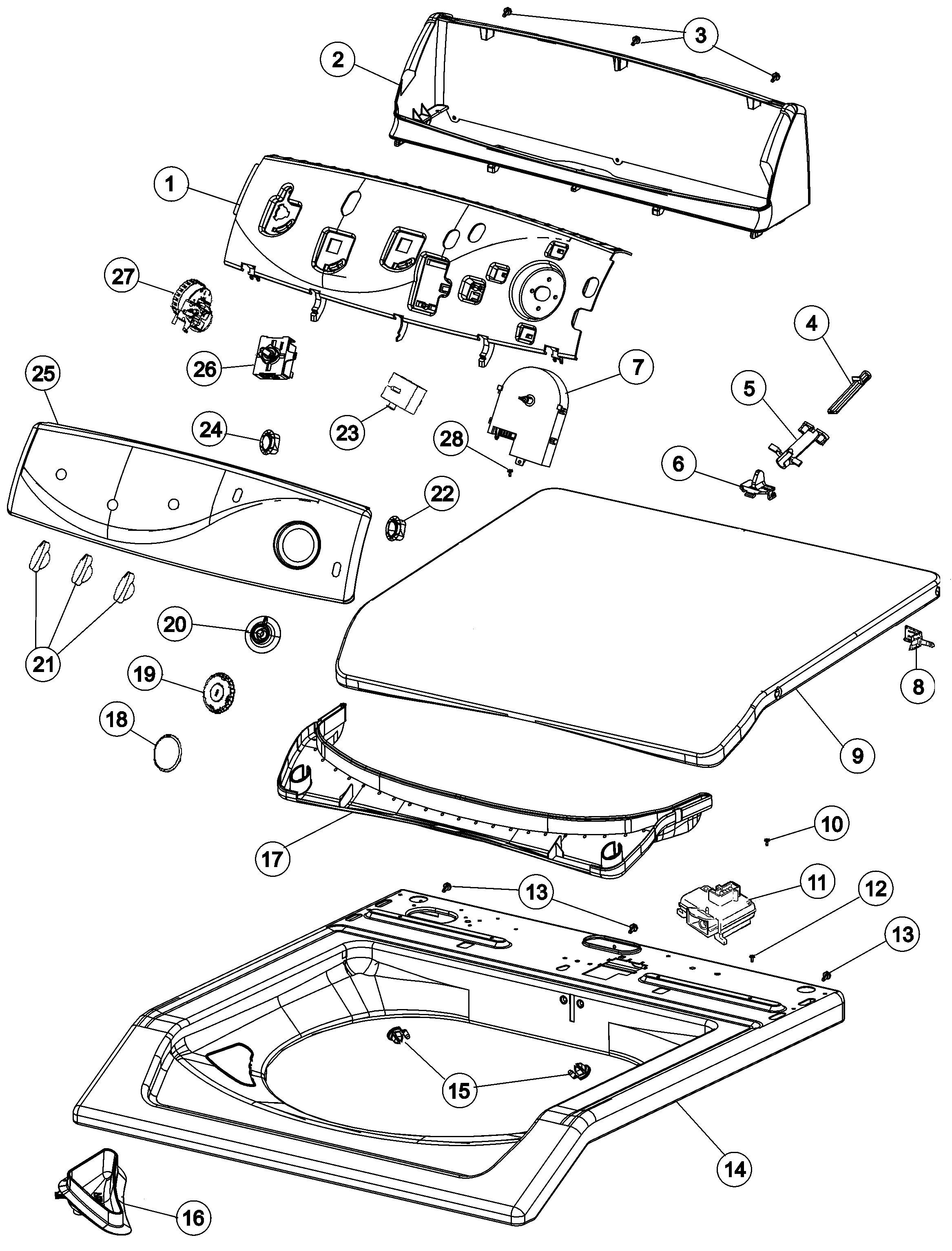 CONTROL PANEL & TOP