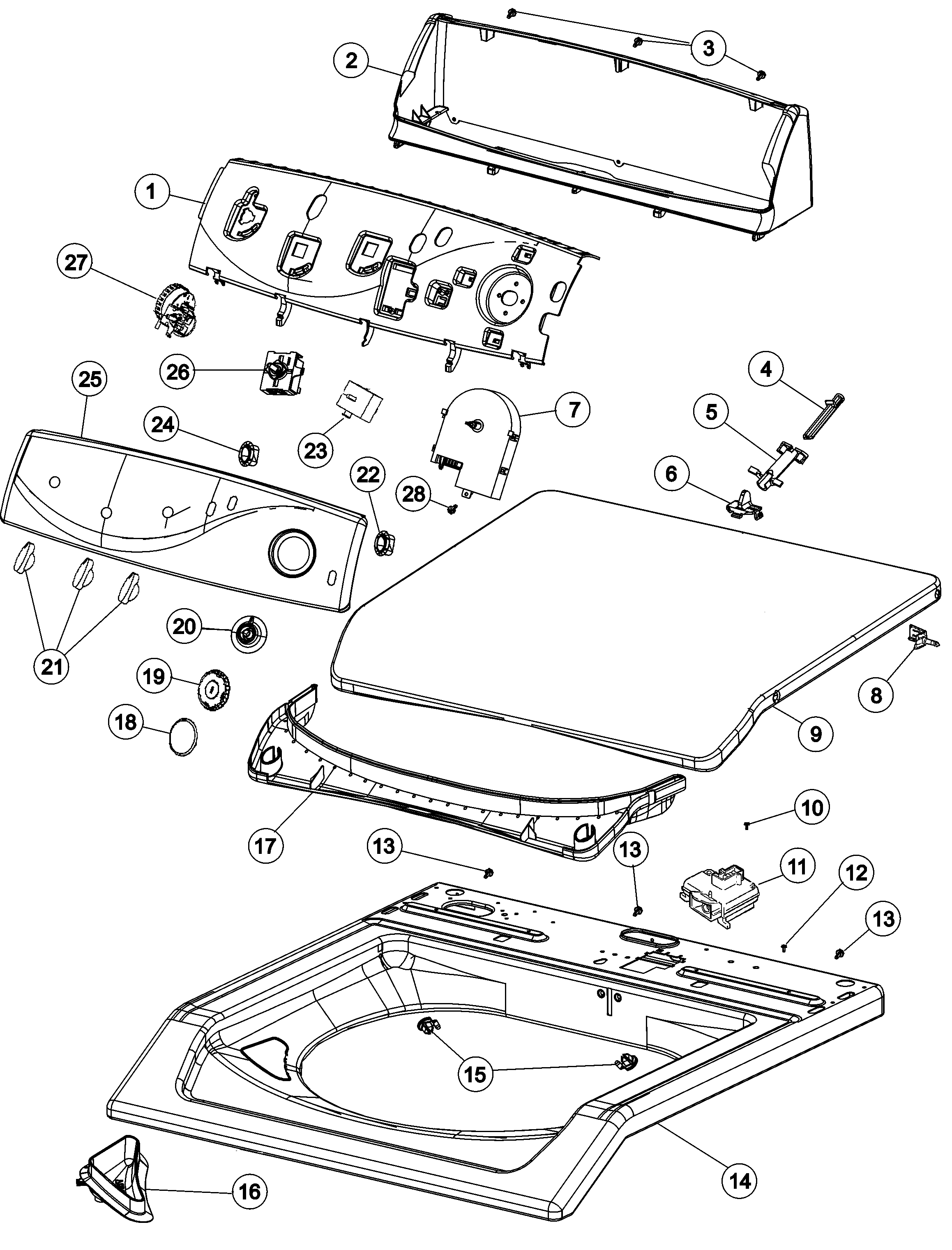 Control panel & top