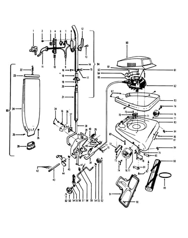 Handle, mainbody, outerbag, hood