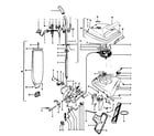 Hoover C1085--- agitator, handle, mainbody, outerbag diagram