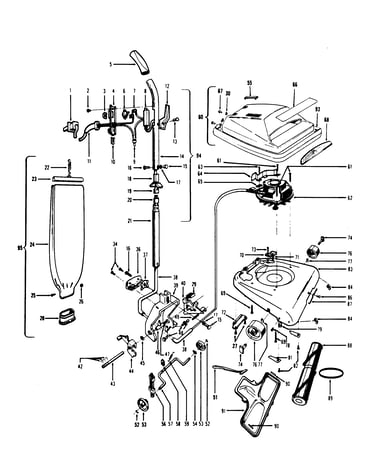 Agitator, handle, mainbody, outerbag