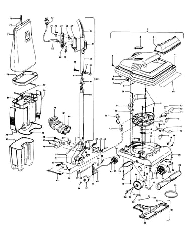 Agitator, handle, mainbody, outerbag