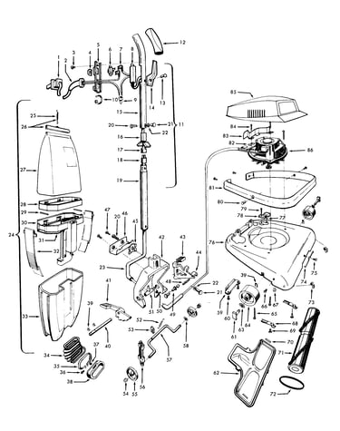 Handle, mainbody, outerbag, hood