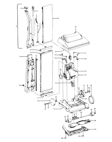 Handle, mainbody, outerbag, hood