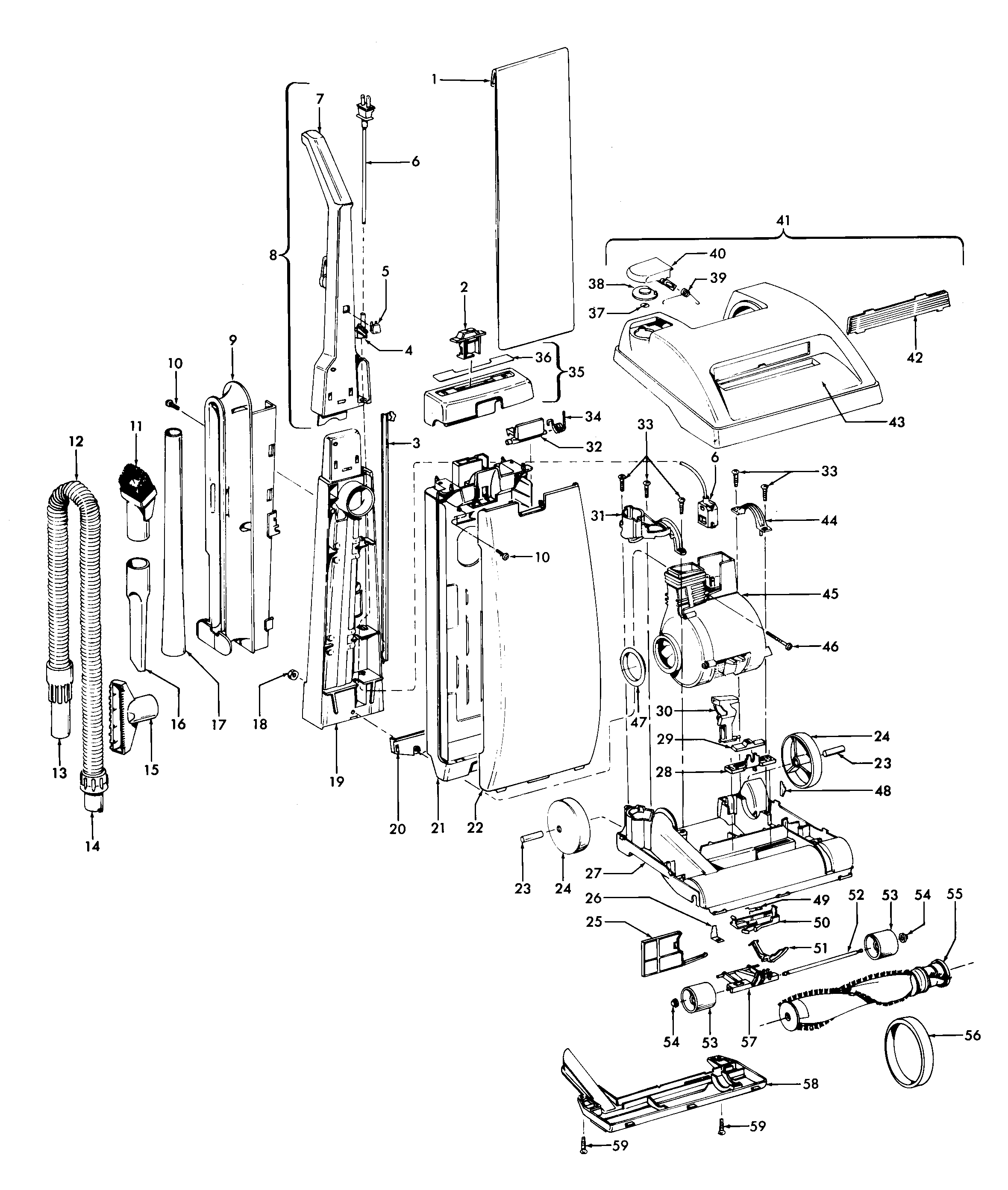 Mainbody, handle, outerbag