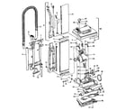 Hoover C1411930 mainbody, handle, outerbag diagram