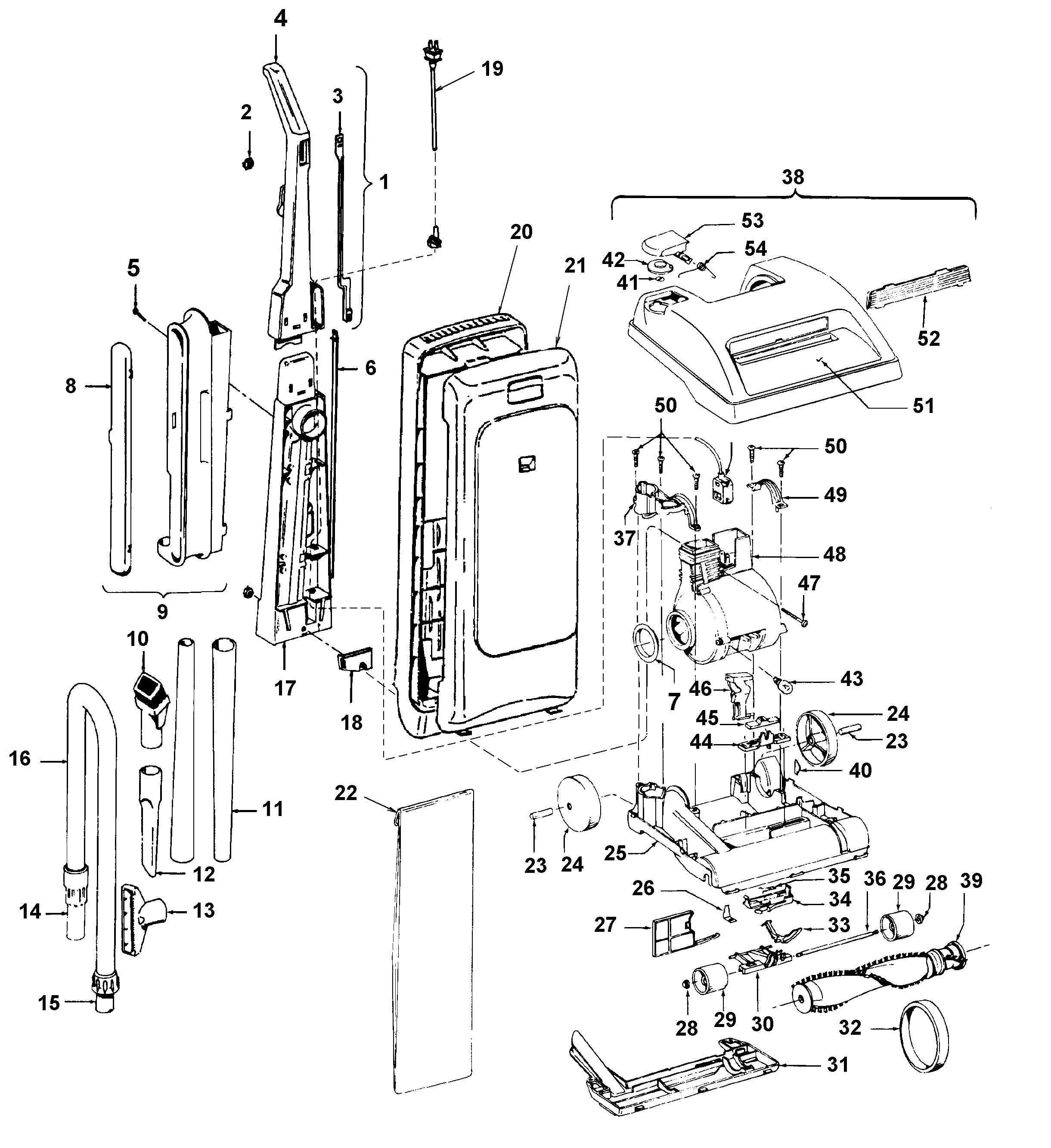 Mainhousing, cleaningtools