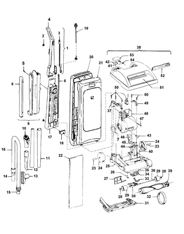 Mainhousing, cleaningtools