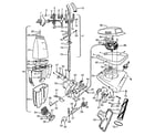 Hoover C1429--- agitator, handle, mainbody, outerbag diagram