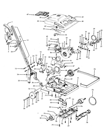 Agitator, motor, handle, mainbody, hood