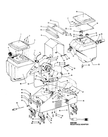 Motor assembly, hose, mainassembly