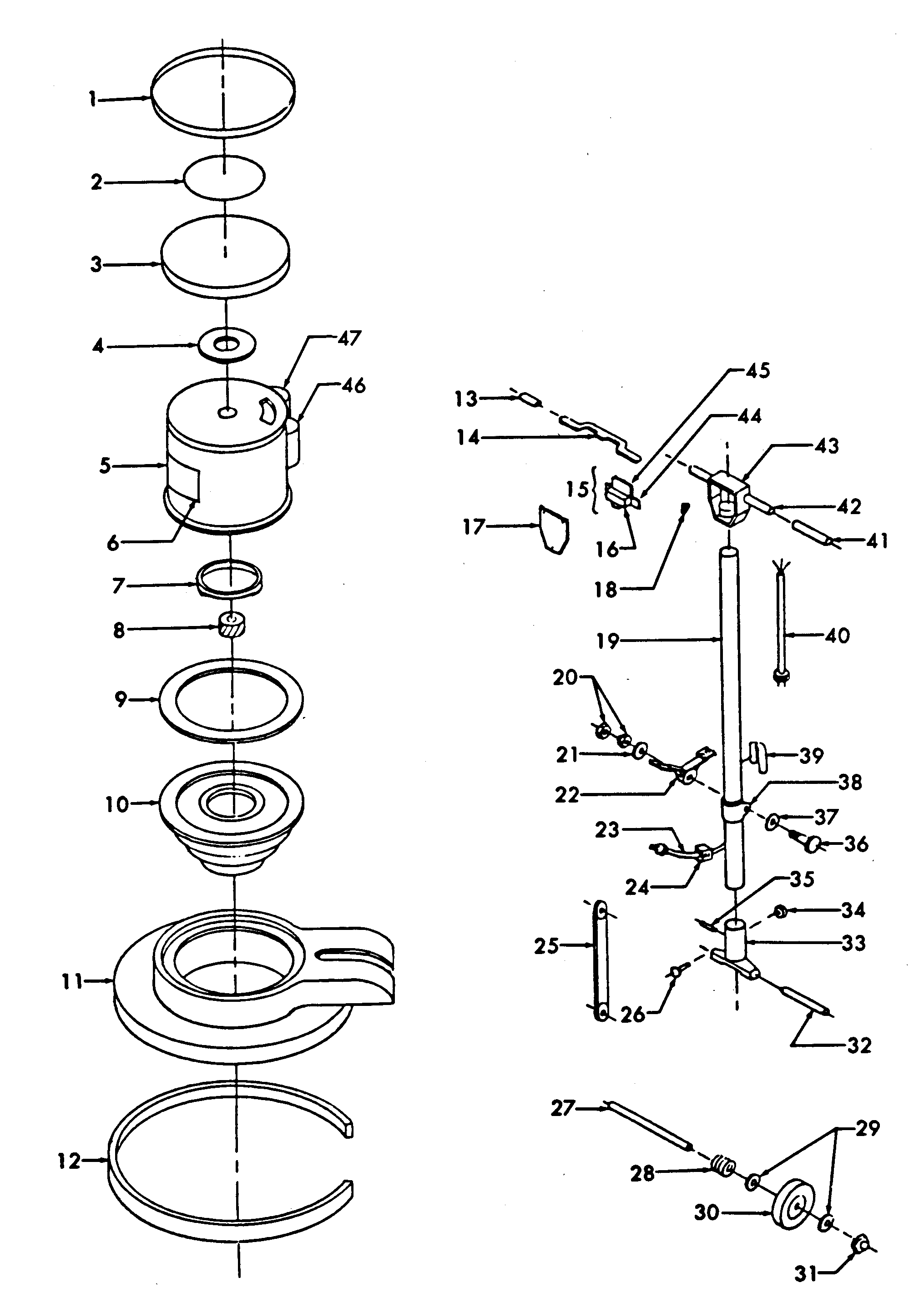Motor assembly, mainassembly, switch