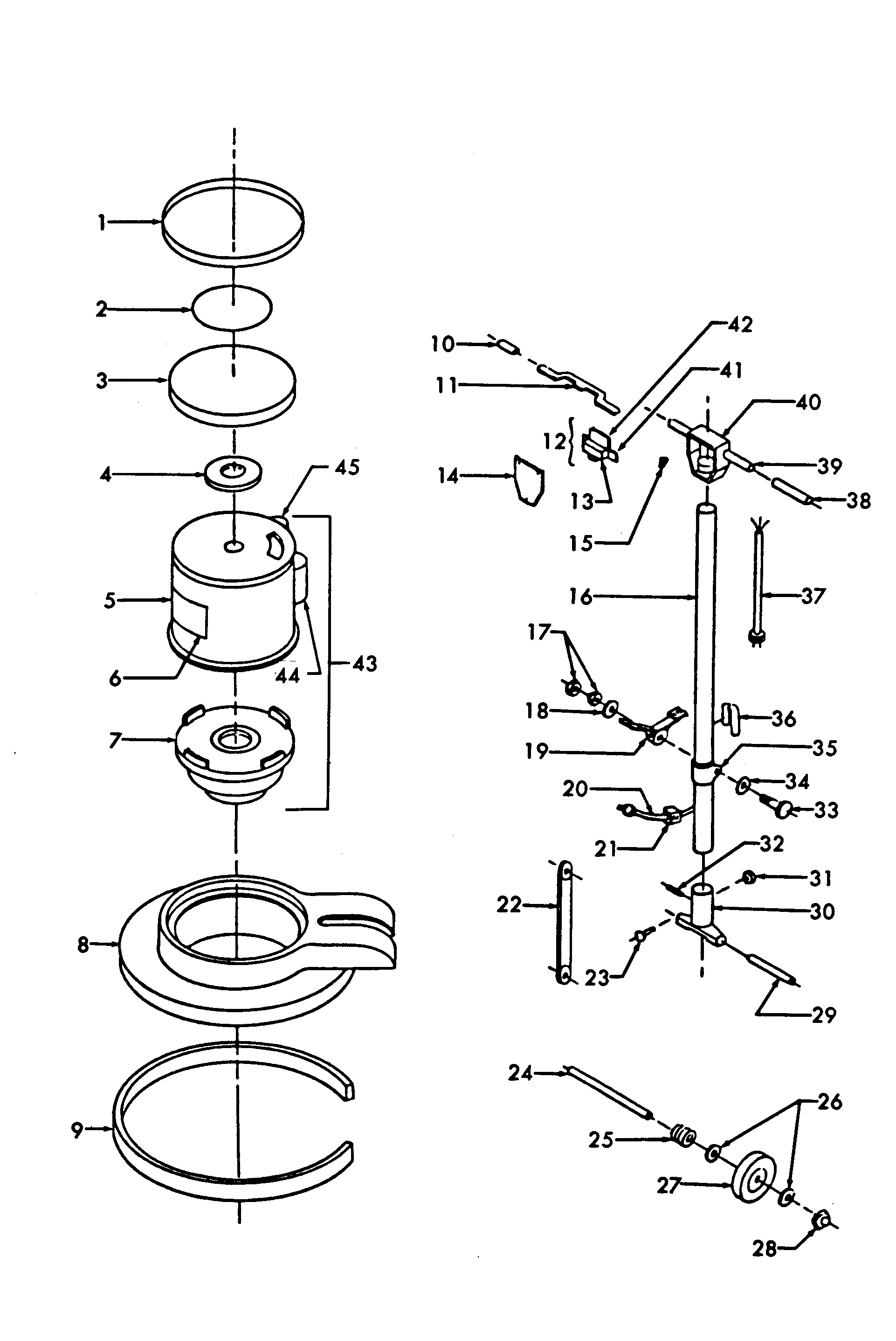 Motor assembly, mainassembly, switch