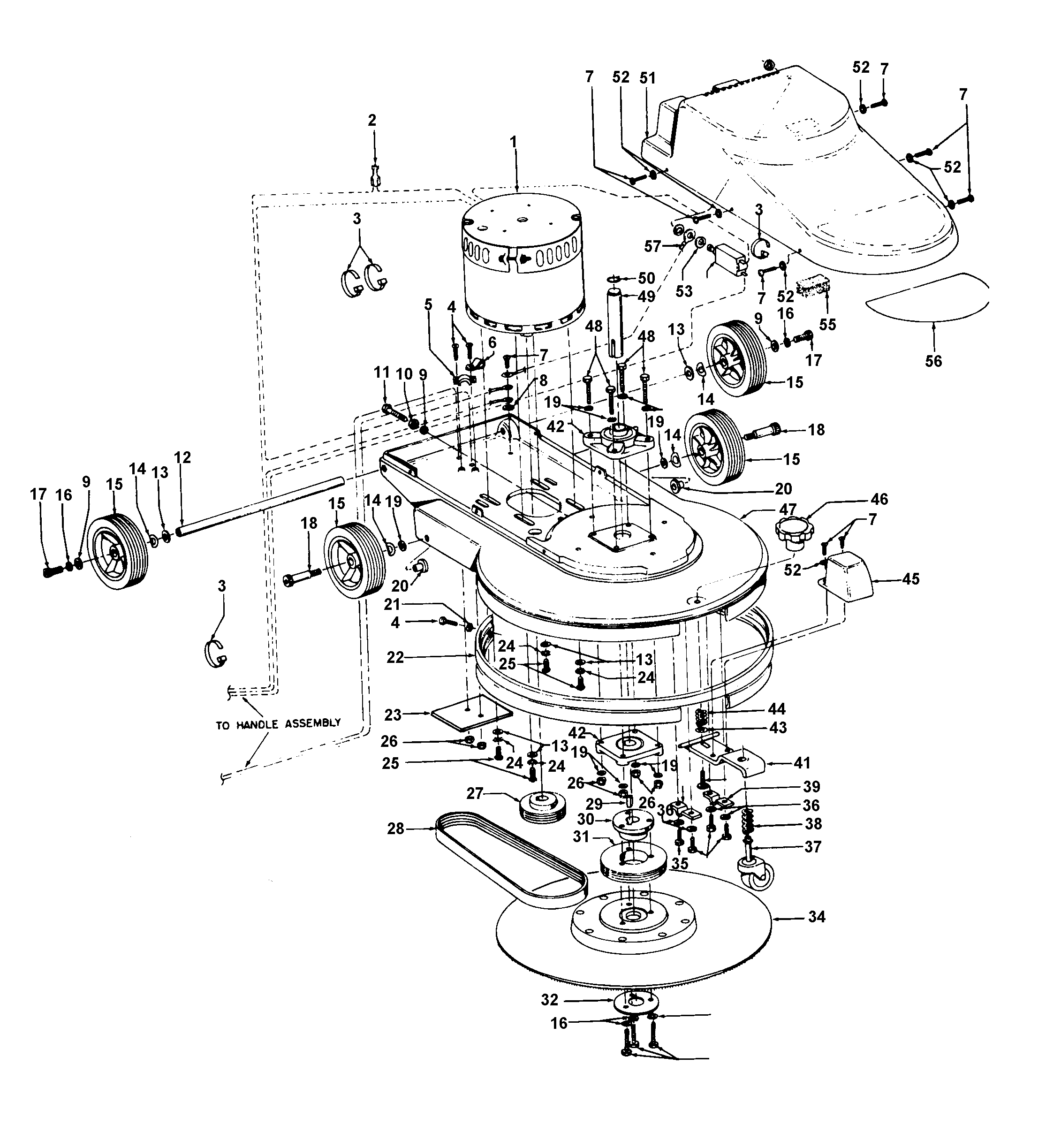 Mainbody, motor, gears