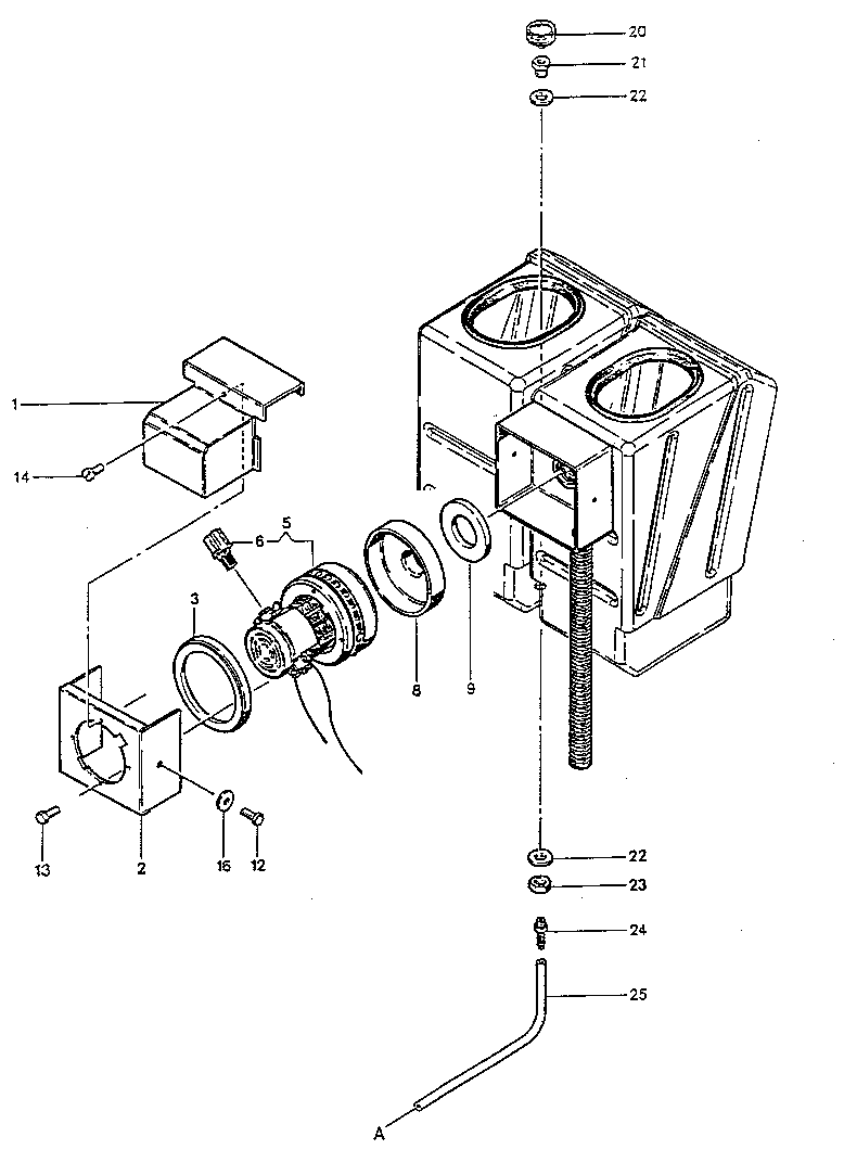 Motor assembly, vacuummotor
