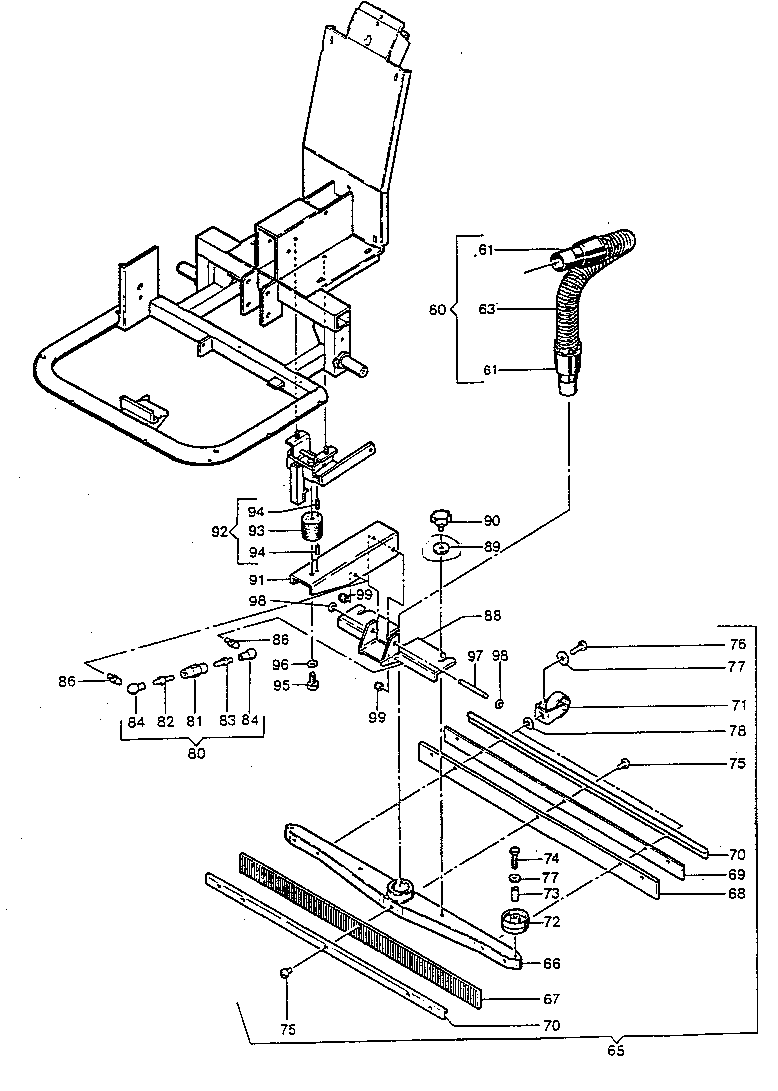 Tractornozzle, squeegeeassembly