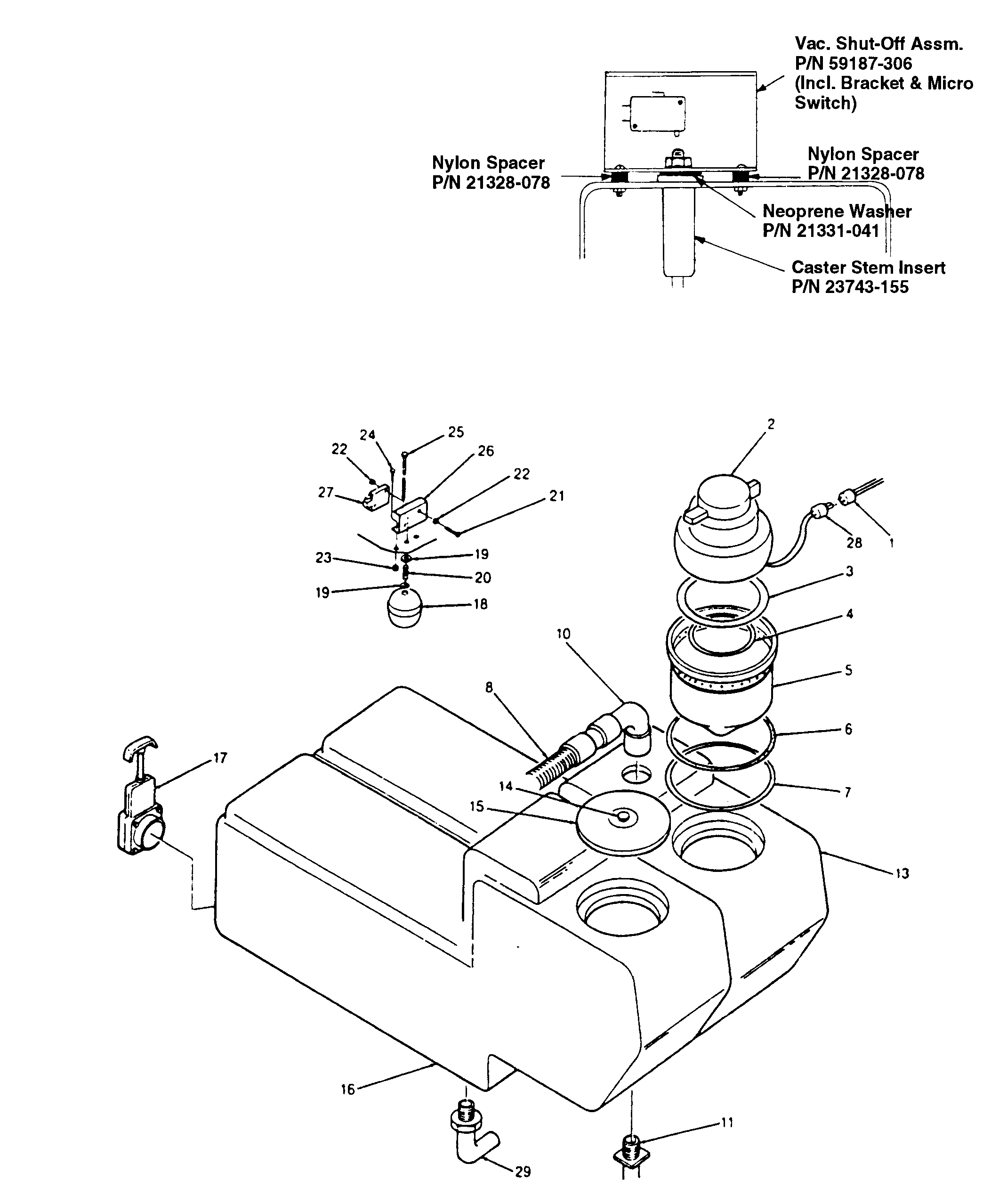 Vacuummotor, pump