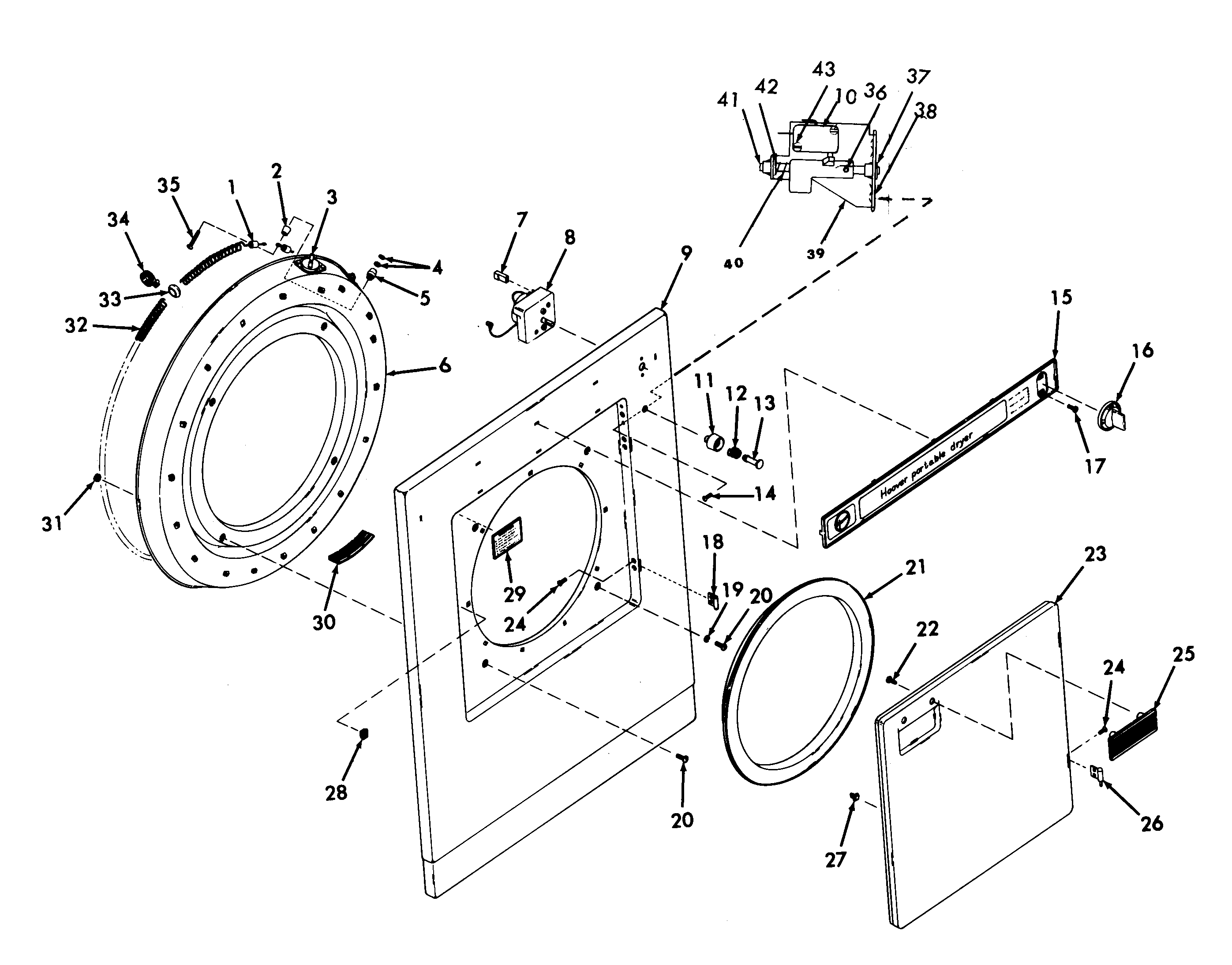 Microswitch, bearings, heatingcoil