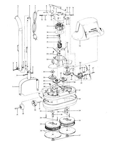 Motor, handle, hood, switch, gears