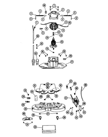 Motor assembly, switch, brushcarriers